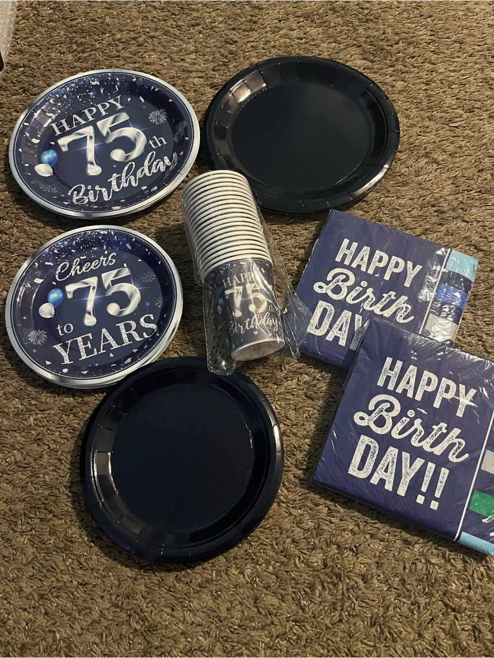 75th Birthday party decor lot